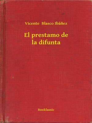 cover image of El prestamo de la difunta